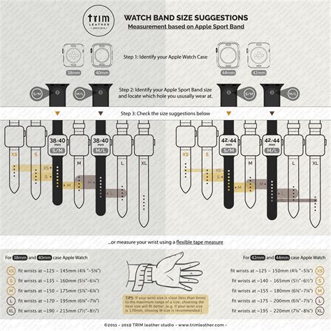 Gucci watch band size chart